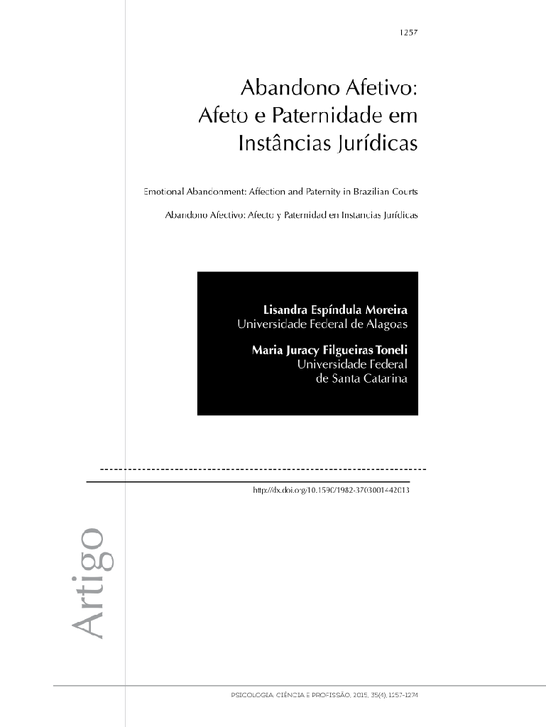 Abandono Afetivo: Afeto e Paternidade em Instâncias Jurídicas