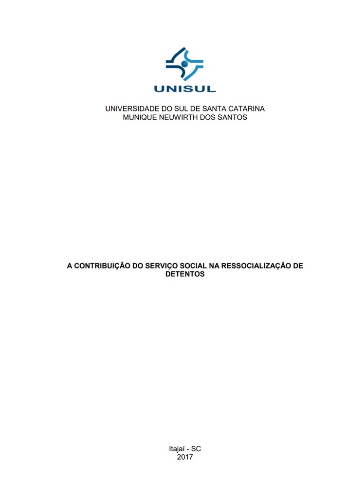 A contribuição do serviço social na ressocialização de detentos