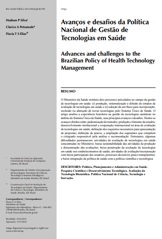 Avanços e desafios da política nacional de gestão de tecnologias em saúde