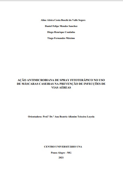 Ação antimicrobiana de spray fitoterápico no uso de máscaras caseiras na prevenção de infecções de vias aéreas