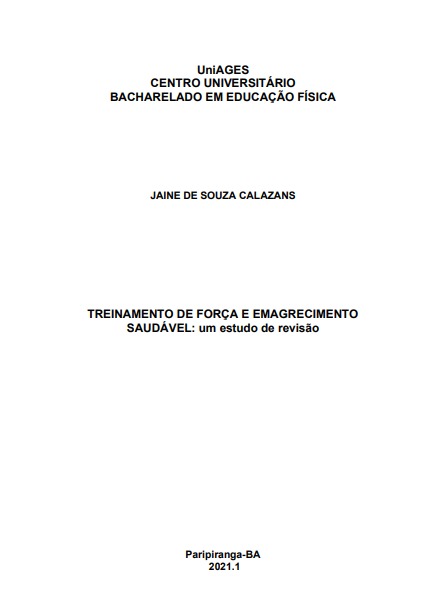 Treinamento de força e emagrecimento saudável: um estudo de revisão