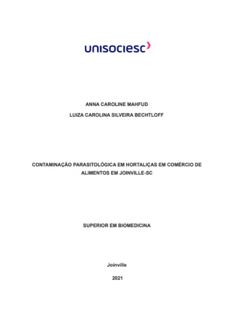Contaminação Parasitológica em Hortaliças em Comércio de Alimentos em Joinville-SC
