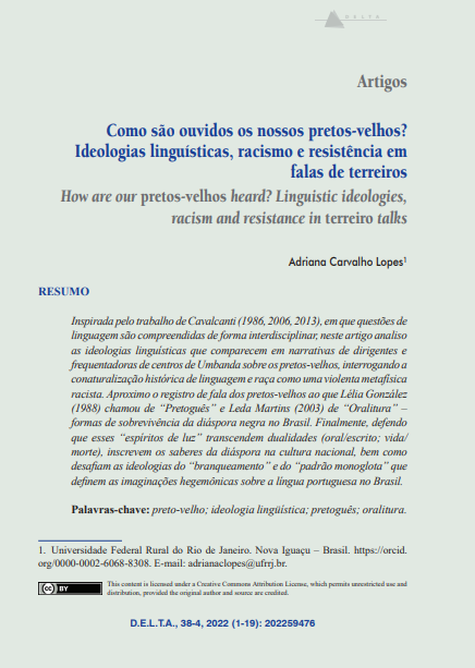 Como são ouvidos os nossos pretos-velhos? Ideologias linguísticas, racismo e resistência em falas de terreiros