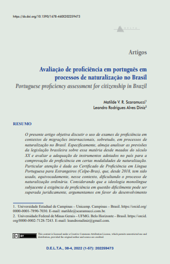 Avaliação de proficiência em português em processos de naturalização no Brasil