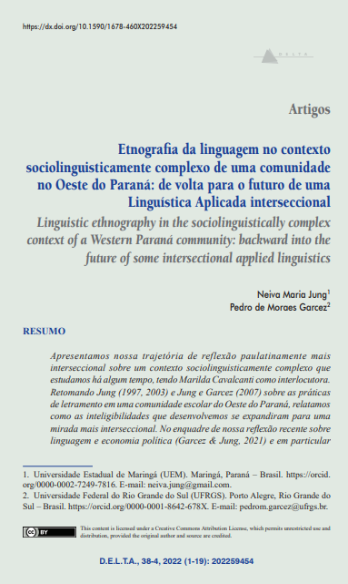 Etnografia da linguagem no contexto sociolinguisticamente complexo de uma comunidade no Oeste do Paraná: de volta para o futuro de uma Linguística Aplicada interseccional