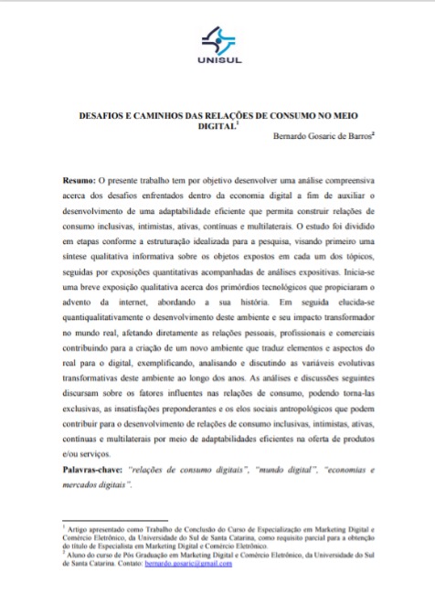 Desafios e caminhos das relações de consumo no meio digital