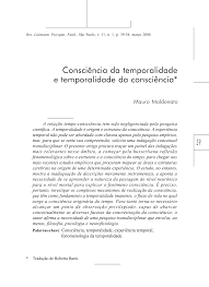 Consciência da temporalidade e temporalidade da consciência