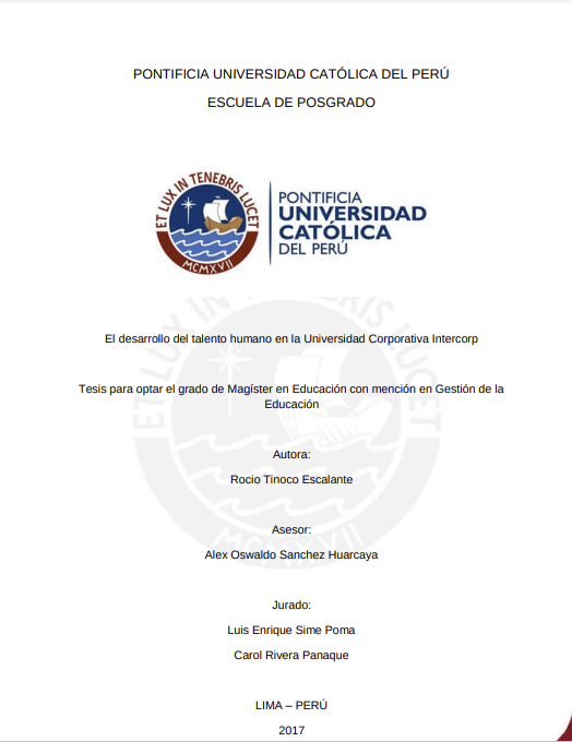 El desarrollo del talento humano en la Universidad Corporativa Intercorp