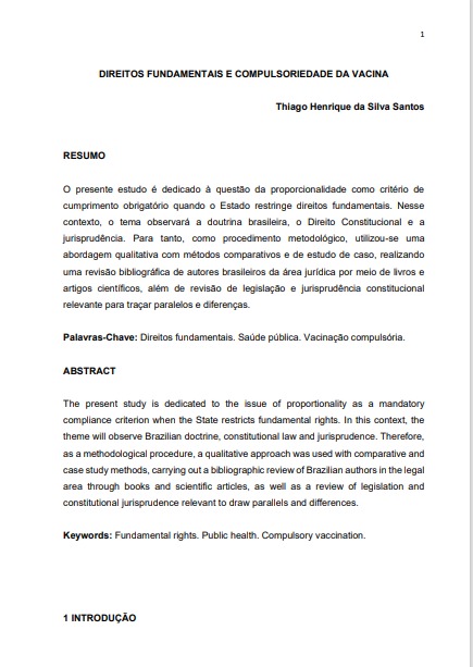 Direitos fundamentais e compulsoriedade da vacina