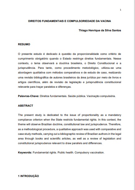 Direitos fundamentais e compulsoriedade da vacina