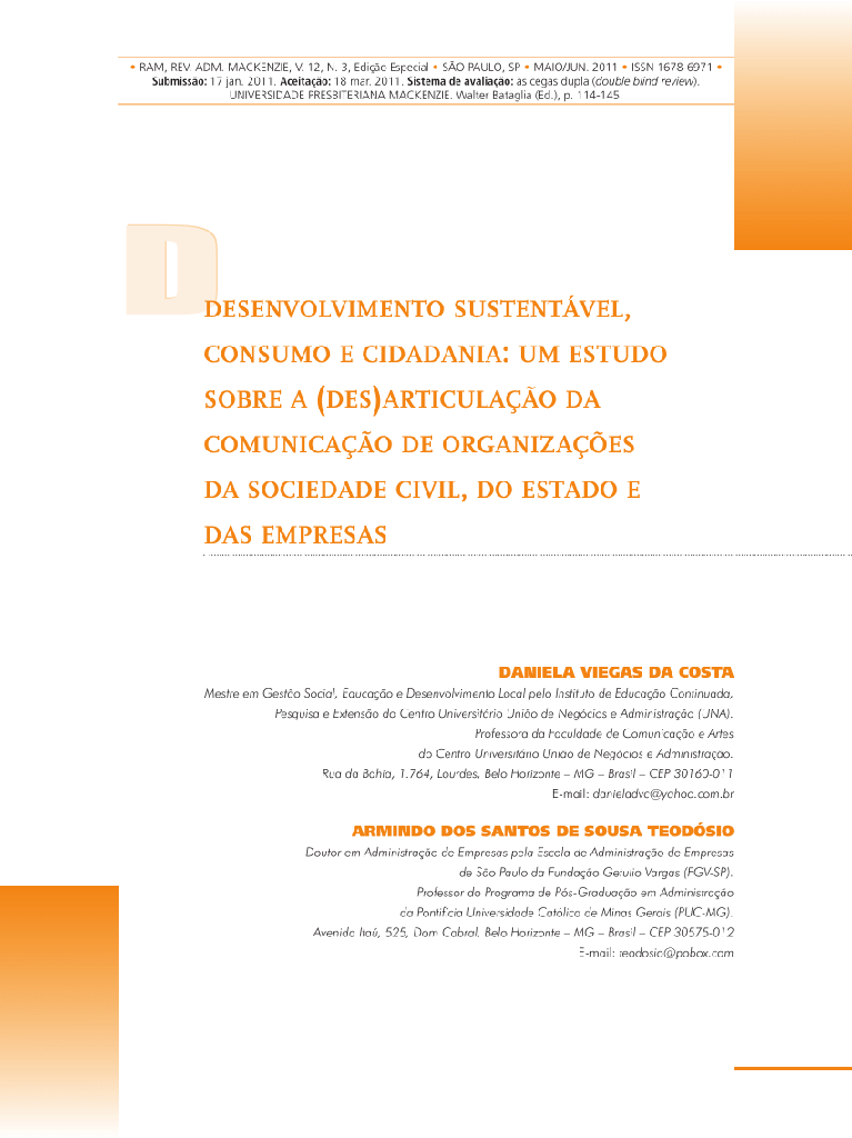 Desenvolvimento sustentável, consumo e cidadania: um estudo sobre a (des)articulação da comunicação de organizações da sociedade civil, do estado e das empresas