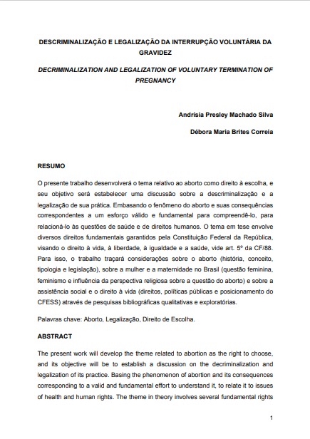 Descriminalização e legalização da interrupção voluntária da gravidez