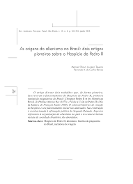 As origens do alienismo no Brasil: dois artigos pioneiros sobre o Hospício de Pedro II