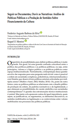 Seguir os Documentos, Ouvir as Narrativas: Análise de Políticas Públicas ea Produção de Sentidos Sobre Financiamento da Cultura