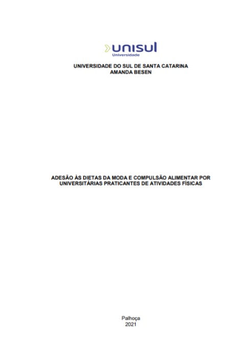 Adesão às dietas da moda e compulsão alimentar por universitárias praticantes de atividades físicas