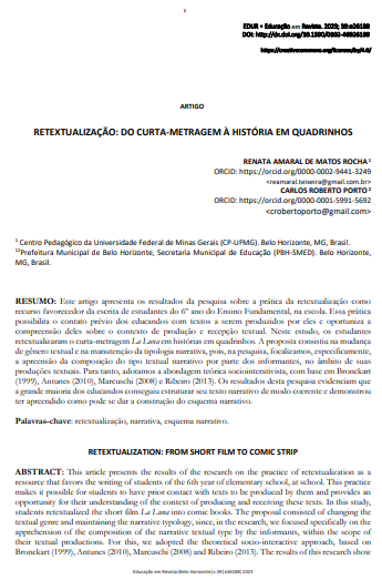 RETEXTUALIZAÇÃO: DO CURTA-METRAGEM À HISTÓRIA EM QUADRINHOS