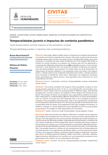 Temporalidades juveniles e impactos del contexto pandémico