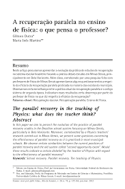 A recuperação paralela no ensino de física: o que pensa o professor?