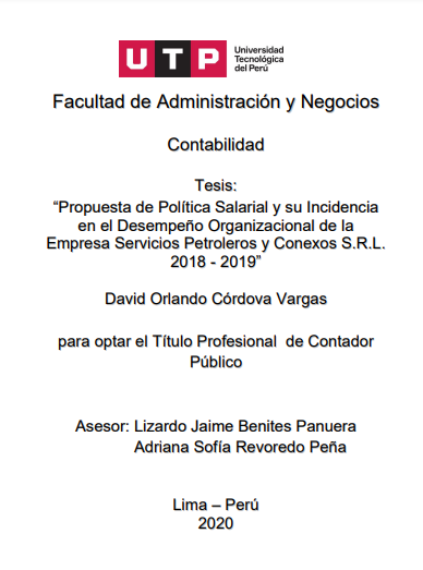 Propuesta de política salarial y su incidencia en el desempeño organizacional de la empresa Servicios Petroleros y Conexos S.R.L.