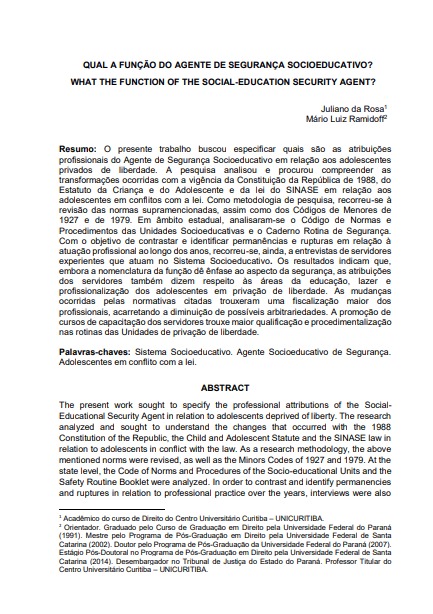 Qual a função do agente de segurança socioeducativo?