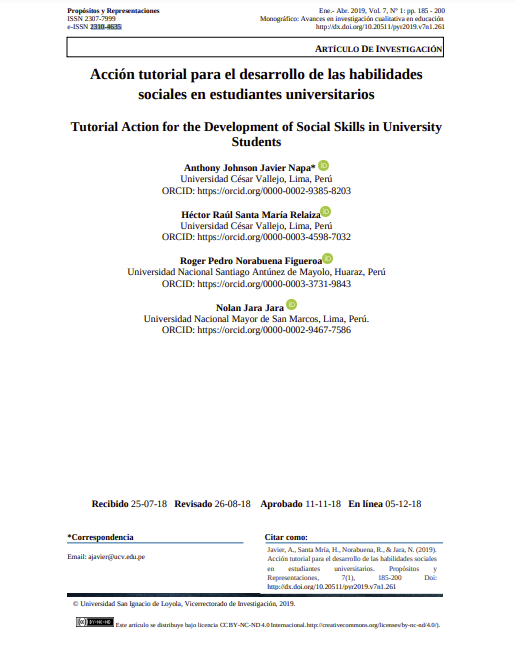 Acción tutorial para el desarrollo de las habilidades sociales en estudiantes universitarios