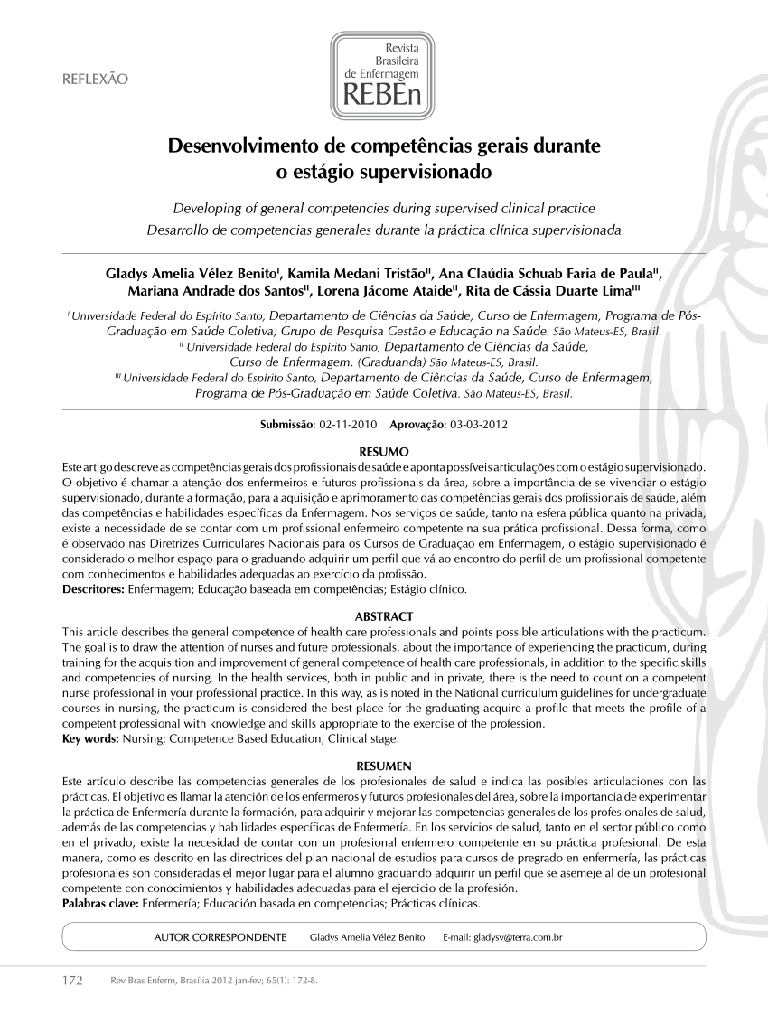 Desenvolvimento de competências gerais durante o estágio supervisionado