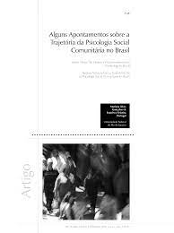 Alguns apontamentos sobre a trajetória da Psicologia social comunitária no Brasil