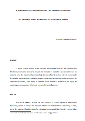 A Dignidade da Pessoa com Deficiência no Mercado de Trabalho