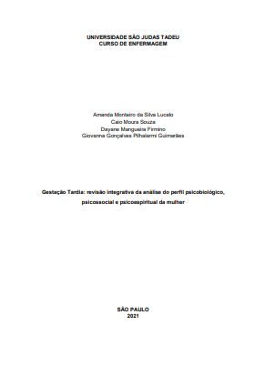 Gestação Tardia: revisão integrativa da análise do perfil psicobiológico, psicosocial e psicoespiritual da mulher