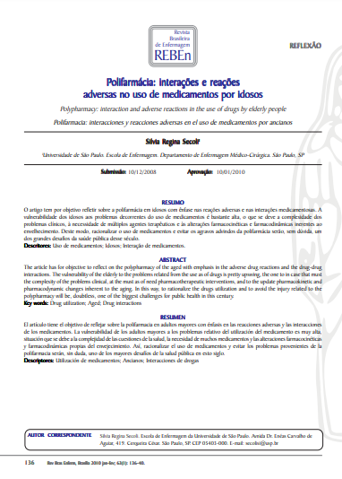 Polifarmácia: interações e reações adversas no uso de medicamentos por idosos