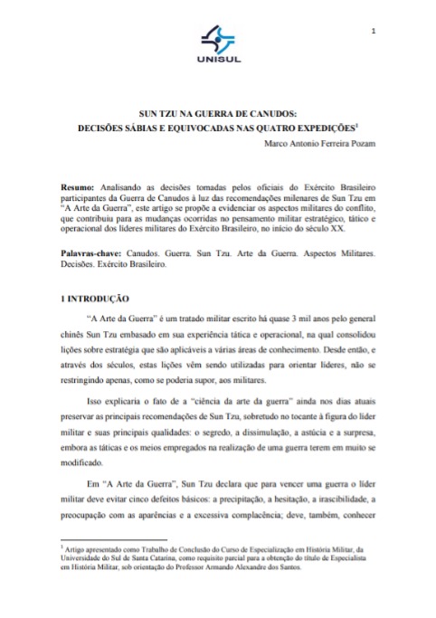 Sun Tzu na guerra de Canudos: decisões sábias e equivocadas nas quatro expedições