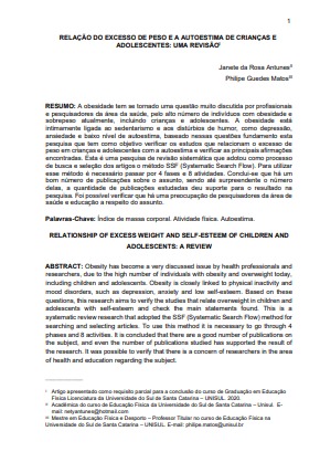 Relação do excesso de peso e a autoestima de crianças e adolescentes: uma revisão