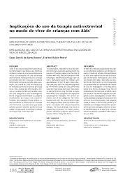 Implicações do uso da terapia antirretroviral no modo de viver de crianças com Aids
