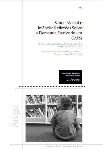 Saúde mental e infância: reflexões sobre a demanda escolar de um CAPSi