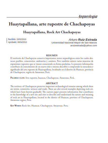 Huaytapallana, arte rupestre de Chachapoyas