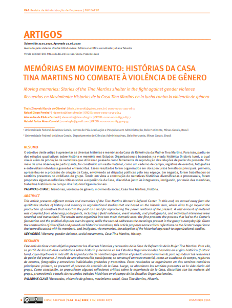 MEMÓRIAS EM MOVIMENTO: HISTÓRIAS DA CASA TINA MARTINS NO COMBATE À VIOLÊNCIA DE GÊNERO