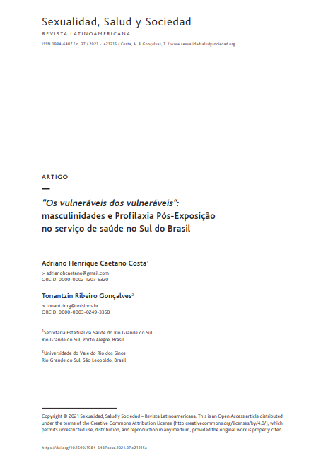 “Os vulneráveis dos vulneráveis”: masculinidades e Profilaxia Pós-Exposição no serviço de saúde no Sul do Brasil