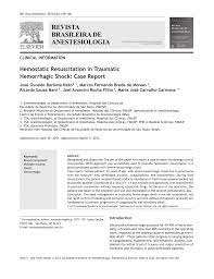 Ressuscitação hemostática no choque hemorrágico traumático: relato de caso