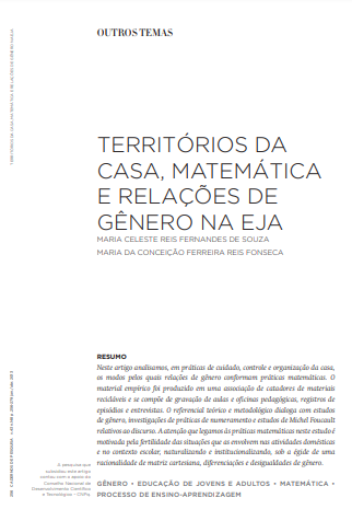 Territórios da casa, matemática e relações de gênero na EJA