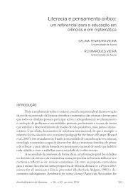 Literacia e pensamento crítico: um referencial para a educação em ciências e em matemática