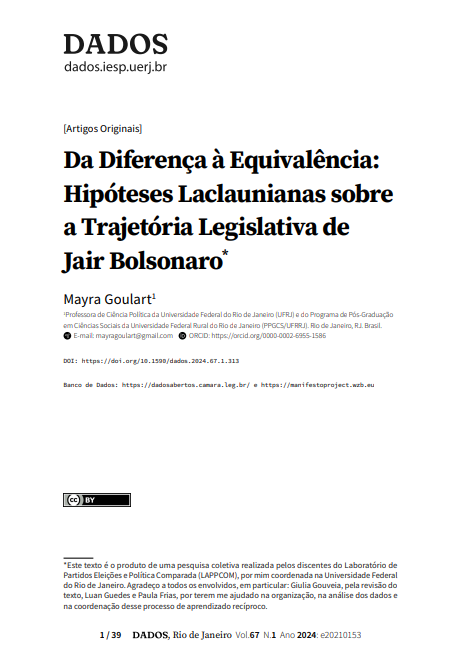 Da Diferença à Equivalência: Hipóteses Laclaunianas sobre a Trajetória Legislativa de Jair Bolsonaro