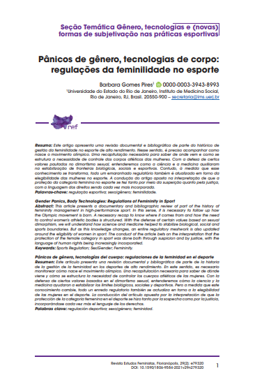Pânicos de gênero, tecnologias de corpo: regulações da feminilidade no esporte