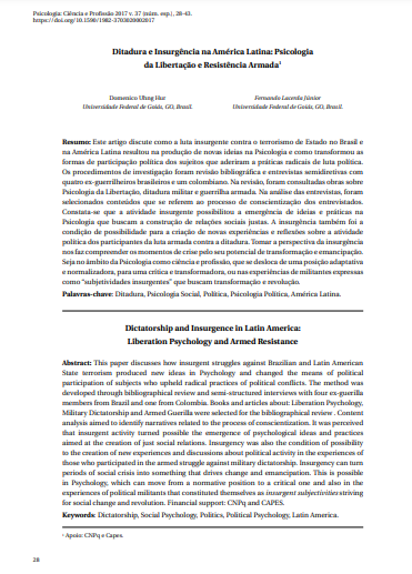 Ditadura e Insurgência na América Latina: Psicologia da Libertação e Resistência Armada