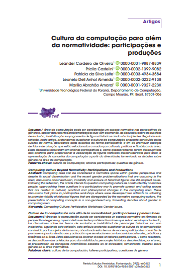 Cultura da computação para além da normatividade: participações e produções