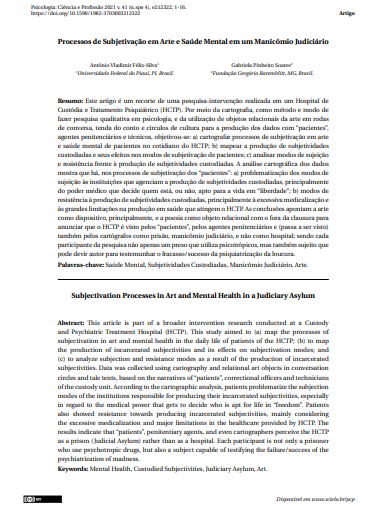 Processos de Subjetivação em Arte e Saúde Mental em um Manicômio Judiciário