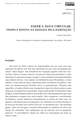 Fazer a água circular: tempo e rotina na batalha pela habitação