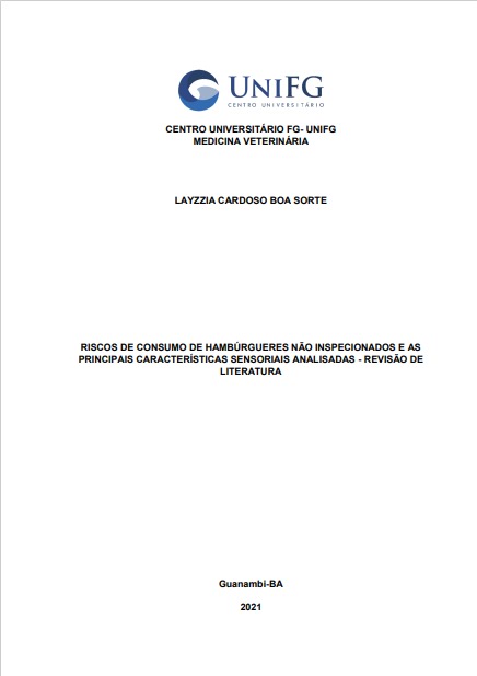 Riscos de consumo de hambúrgueres não inspecionados e as principais características sensoriais analisadas - revisão de literatura