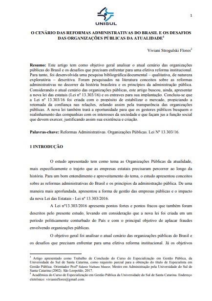 O cenário das reformas administrativas do Brasil e os desafios das organizações públicas da atualidade