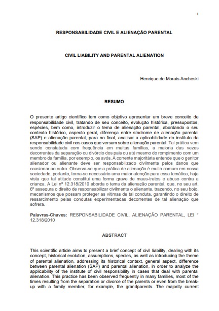 Responsabilidade civil e alienação parental