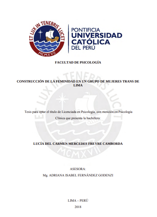 Construcción de la feminidad en un grupo de mujeres trans de Lima